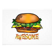 Hamburger impressionnant invitations personnalisées