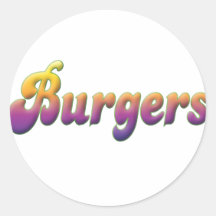 Hamburgers Adhésifs Ronds