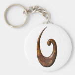 Hameçon maori - rouille porte-clef