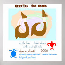 Hameçons hawaïens posters