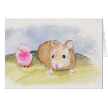Hamster curieux cartes de vœux