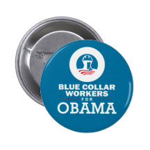 Hand Arbeiders voor Obama Speldje