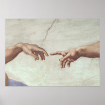 Handen van God en Adam Posters