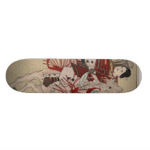 Hangakujo, samouraï féminin circa 1885 planches à roulettes customisées