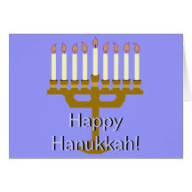 Hanoukka heureux (Menorah) Carte De Vœux