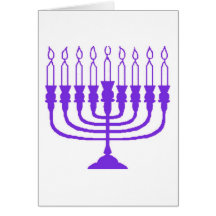 Hanoukka Menorah Carte De Vœux
