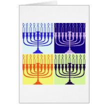 Hanoukka Menorah Carte De Vœux