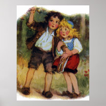 Hansel et Gretel perdus dans les bois Affiche