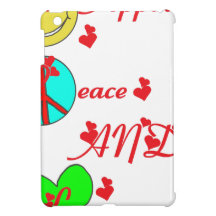HAPPINESS PEACE AND LOVE.png Coque iPad Mini