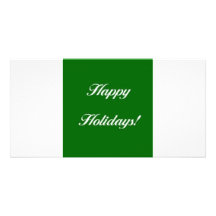Happy_Holidays_Green Cartes De Vœux Avec Photo