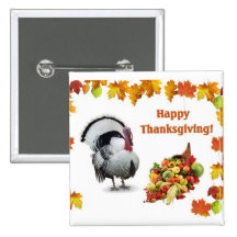 Happy Thanksgiving - Badge Avec Agrafe