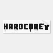 Hardcore Sticker van de Bumper Bumperstickers
