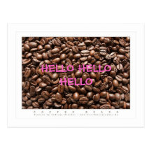 HARICOTS PIX DE COFFE, BONJOUR BONJOUR BONJOUR CARTE POSTALE