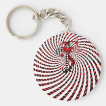 Harlekijn Duizelige Keychain Sleutel Hanger