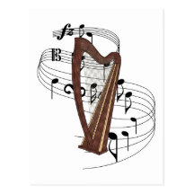 Harp Wens Kaart