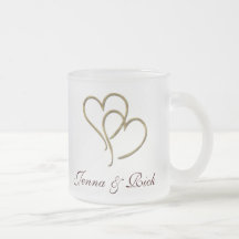 Harten van goud koffie beker