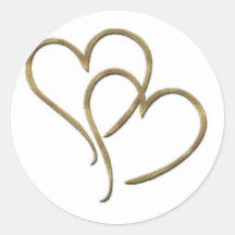 Harten van goud stickers