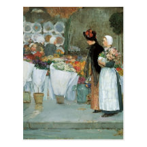 Hassam au fleuriste cartes postales