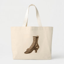 Haut a complété la chaussure victorienne sac en toile