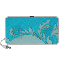 Haut-parleur floral bleu