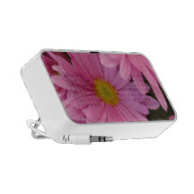 Haut-parleur rose de fleur