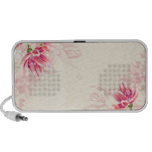 Haut-parleur rose de tulipes d'aquarelle