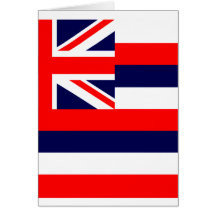 HAWAÏ/HAWAIIAANSE VLAG WENSKAART
