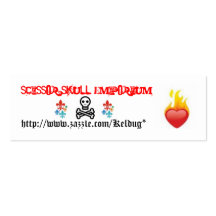 Heart Fleur De Lis Skull flambant Cartes De Visite Personnelles