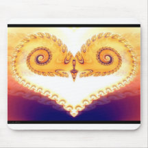 Heartspiral fractal- mousepad tapis de souris