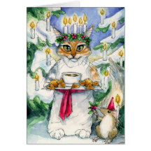 Heather en tant que carte de Noël de Père Noël Luc