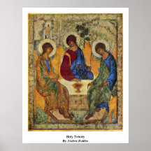 Heilige Drievuldigheid door Andrei Rublev Afdruk