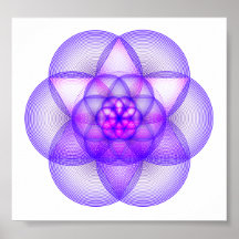 Heilige Meetkunde Mandala - het Patroon van het On Print