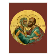 Heiligen Peter en Paul Prayer Card Wens Kaarten