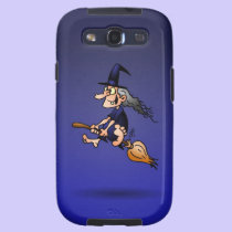 Heks op een bezem casemate hoesje