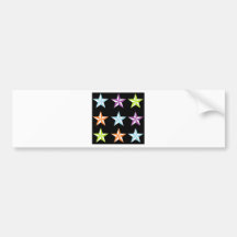 Heldere & Zwarte Sterren Bumpersticker