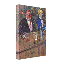 Henri de Toulouse-Lautrec - de bar, kavarne Gallerij Wrap Canvas