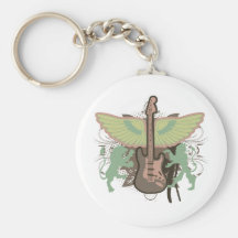 heraldische gitaar vectorontwerp sleutel hangers