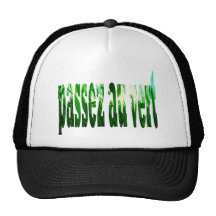 Herbe passez au vert casquette de camionneur