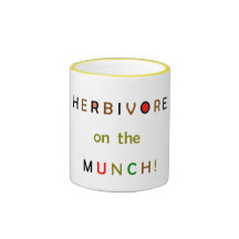 Herbivore sur la tasse de mâcher