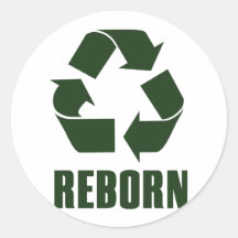 Herboren Ronde Stickers