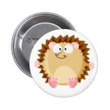 Hérisson mignon de cercle badges avec agrafe