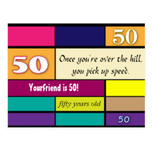 het 50ste Briefkaart van de Verjaardag Wenskaarten
