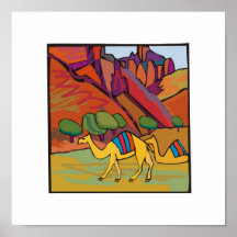Het abstracte Poster van de Woestijn tot 15x15