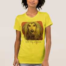 Het Afghaanse Schilderen van de Hond op de T-shirt