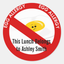 Het Alarm van de Allergie van het ei Sticker