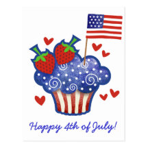 Het Amerikaanse Briefkaart van Cupcake van de Trot Wens Kaarten