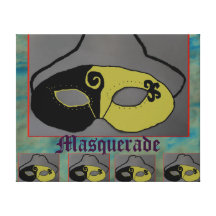 Het Art. van de maskerade Stretched Canvas Afdruk
