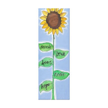 Het Art. van het Canvas van de zonnebloem Stretched Canvas Afdruk
