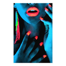 Het art. van het neon briefpapier ontwerp