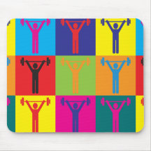 Het atletische Pop-art van de Opleiding Muismatten